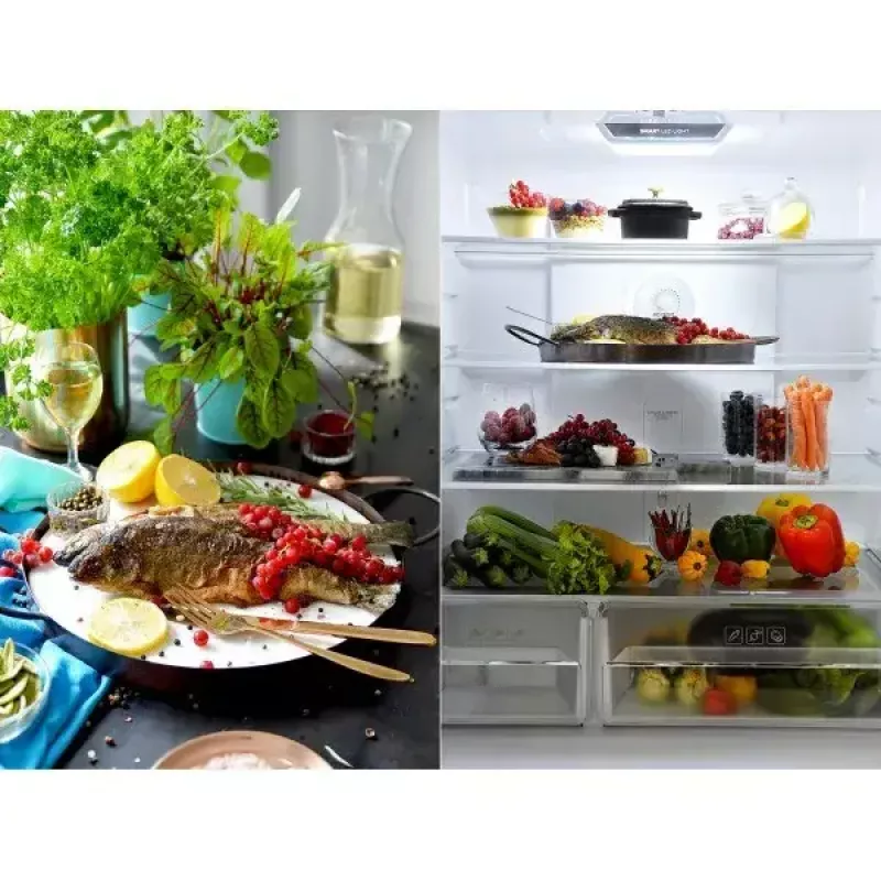 Šaldytuvas-šaldiklis sam cook Multi Door 472 L, juodos spalvos, energijos klasė E
