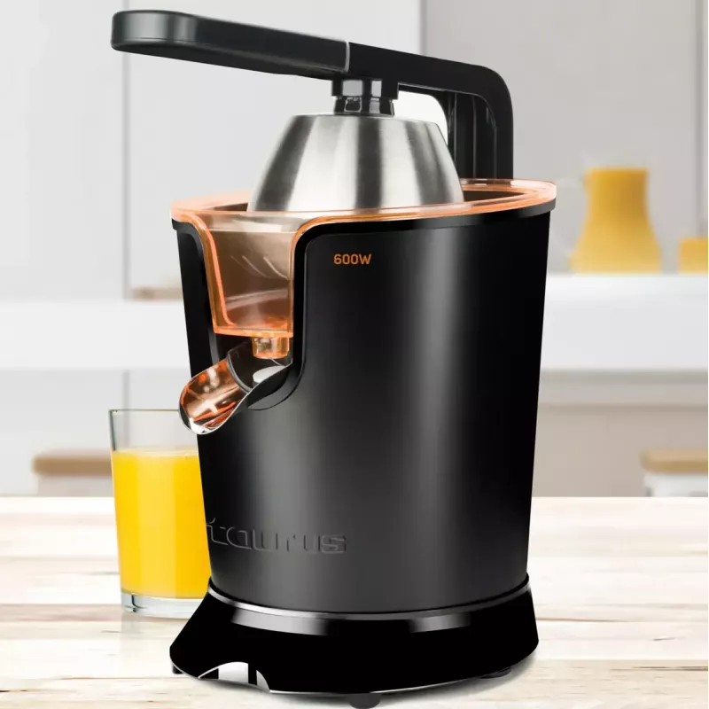 Išcentrinė sulčiaspaudė Taurus Easy Press 600 – 600 W, 0,65 L talpa, nerūdijančio plieno korpusas, lašėjimo stabdymas