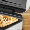 Sumuštinių keptuvė Tefal SW7011 — 850 W, nerūdijantis plienas ir balta, kompaktiška 238×276×98 mm