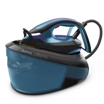 Garų lygintuvas Tefal Express Vision SV8151, 2800 W, 1,8 l, Durilium AirGlide Autoclean padas, mėlyna, juoda