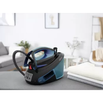 Garų lygintuvas Tefal Express Vision SV8151, 2800 W, 1,8 l, Durilium AirGlide Autoclean padas, mėlyna, juoda