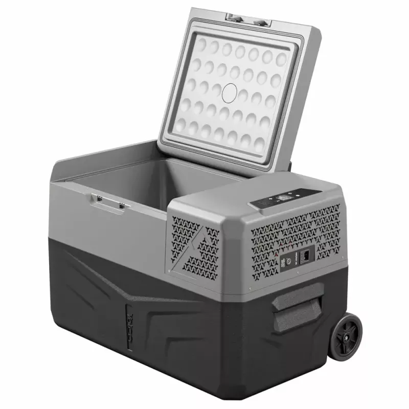 Nešiojamas šaldytuvas Yolco BCX30 GREY – 28 l talpa, N‑T klimato klasė, 48 dB, F energijos klasė