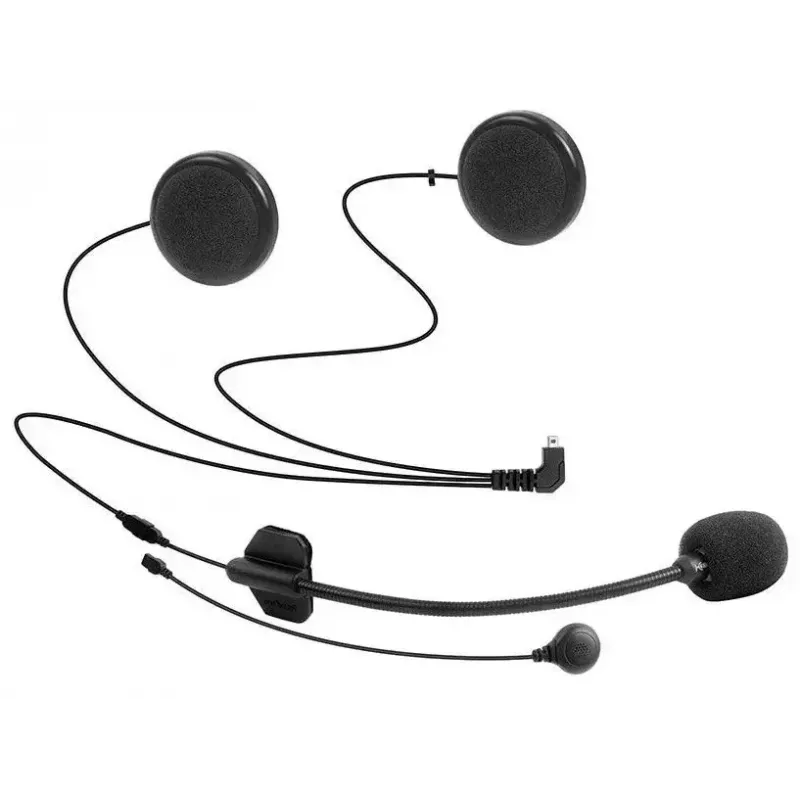 Motociklininkų interkomo ausinės FreedConn FX juodos – Bluetooth 5.0, IP67, atstumas 2000 m, 30 h pokalbio laiko
