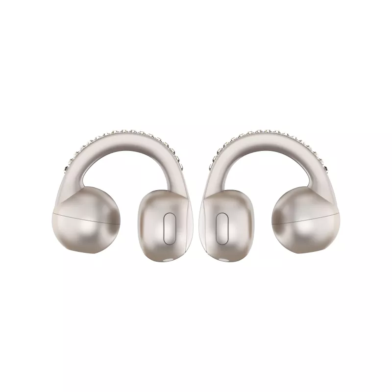 Ausinės Motorola Moto Buds Loop belaidės ausų segtuvai, dvipusės, Dolby Atmos, Bluetooth 5.0, ANC, 8 h grojimas, įkrovimo dėklas 520 mAh, smėlio spalvos