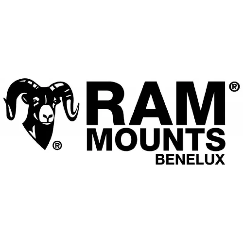 RAM Mounts X-Grip telefono laikiklis motociklo vairo spaustuvui, juodas