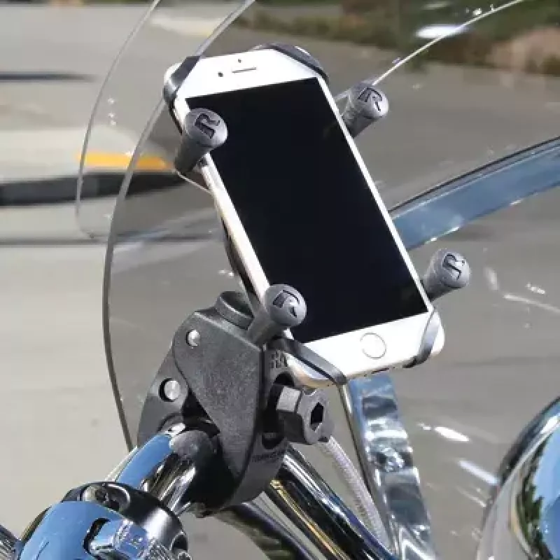 Telefono laikiklis RAM Mounts X-Grip su žemo profilio Tough-Claw pagrindu