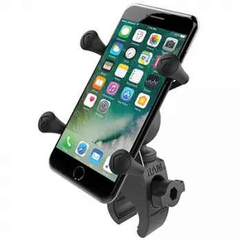 Telefono laikiklis RAM Mounts X-Grip su žemo profilio Tough-Claw pagrindu
