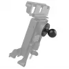 RAM Mounts RAM-202U apvali plokštė su rutuliu, 1,5 colio C dydžio guminis rutulys, 2,5 colio plokštė, AMPS tvirtinimo anga, juoda
