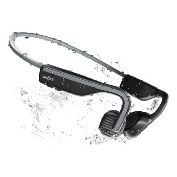 SHOKZ OpenMove belaidės ausinės kaklo juosta sportui Bluetooth pilka