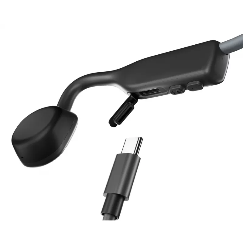 SHOKZ OpenMove belaidės ausinės kaklo juosta sportui Bluetooth pilka