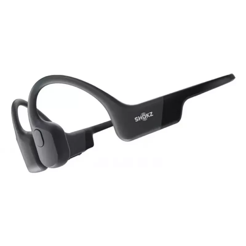 SHOKZ OpenRun belaidės ausinės su kaklo juosta, sportinės, Bluetooth, juodos