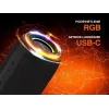 Nešiojamas stereo garsiakalbis TRACER XtraVox XL TWS BT RGB — 25W RMS, IPX6, Bluetooth 5.3, AUX, USB-A