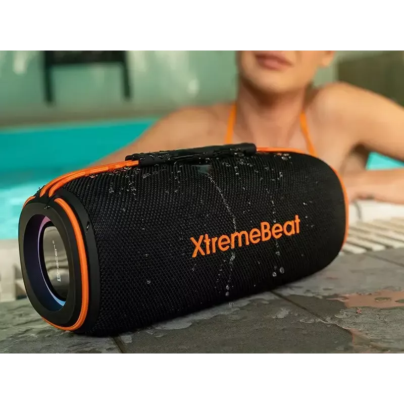 Nešiojamas stereo garsiakalbis TRACER XtraVox XL TWS BT RGB — 25W RMS, IPX6, Bluetooth 5.3, AUX, USB-A
