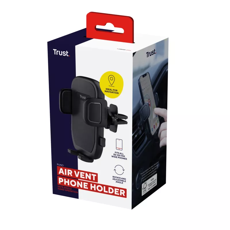 Trust Runo automobilinis laikiklis telefonui, juodas