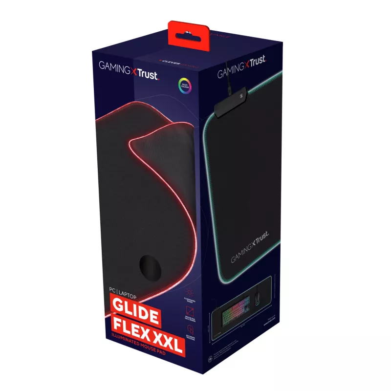 Trust GXT 764 Glide-Flex XXL Gaming pelėdos kilimėlis juodas