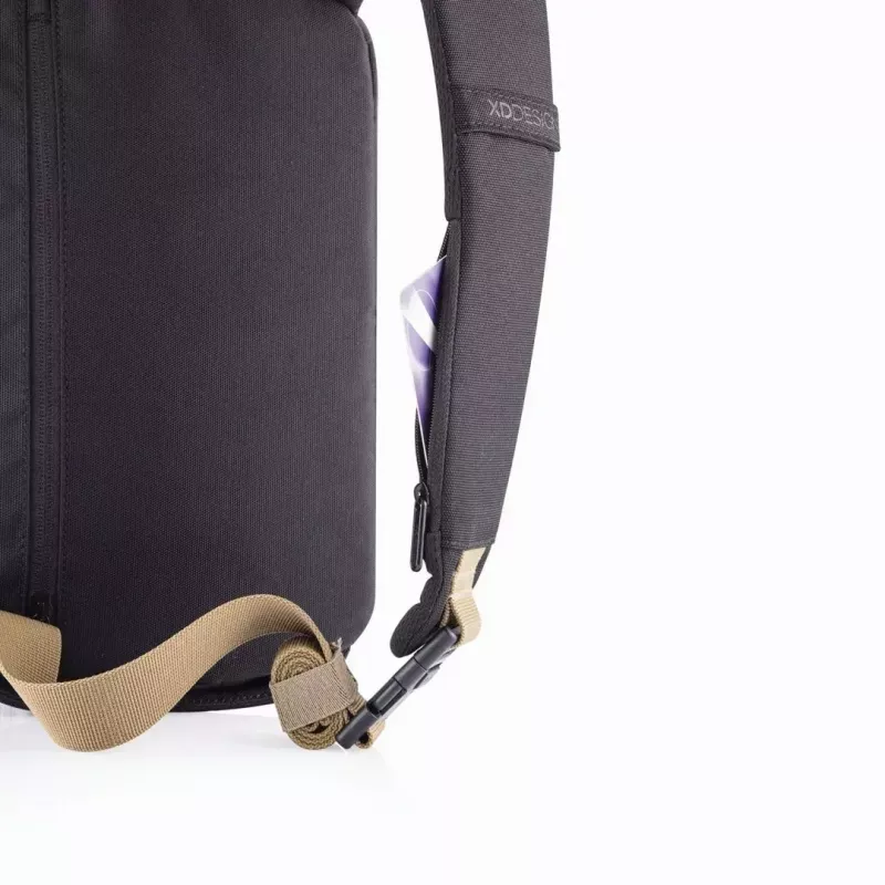 Antivagis kuprinė XDDESIGN Bobby Sling – juoda, vandeniui atspari, RFID kišenės, planšetinio kompiuterio skyrius, 4 L, 530 g