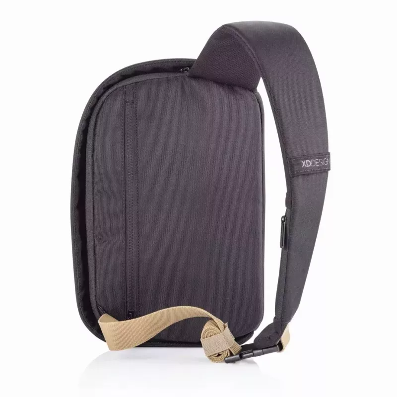 Antivagis kuprinė XDDESIGN Bobby Sling – juoda, vandeniui atspari, RFID kišenės, planšetinio kompiuterio skyrius, 4 L, 530 g