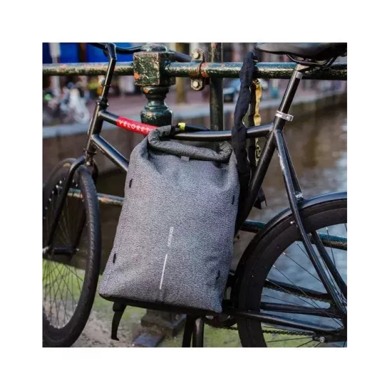 Kasdienė kuprinė XDDESIGN Urban Grey Fabric – 27 L, vandeniui atspari, 15,6 col. nešiojamojo kompiuterio skyrius, TSA spyna