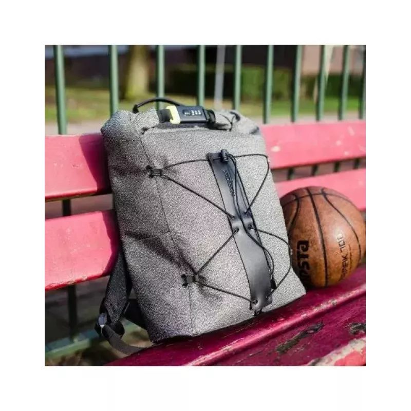 Kasdienė kuprinė XDDESIGN Urban Grey Fabric – 27 L, vandeniui atspari, 15,6 col. nešiojamojo kompiuterio skyrius, TSA spyna