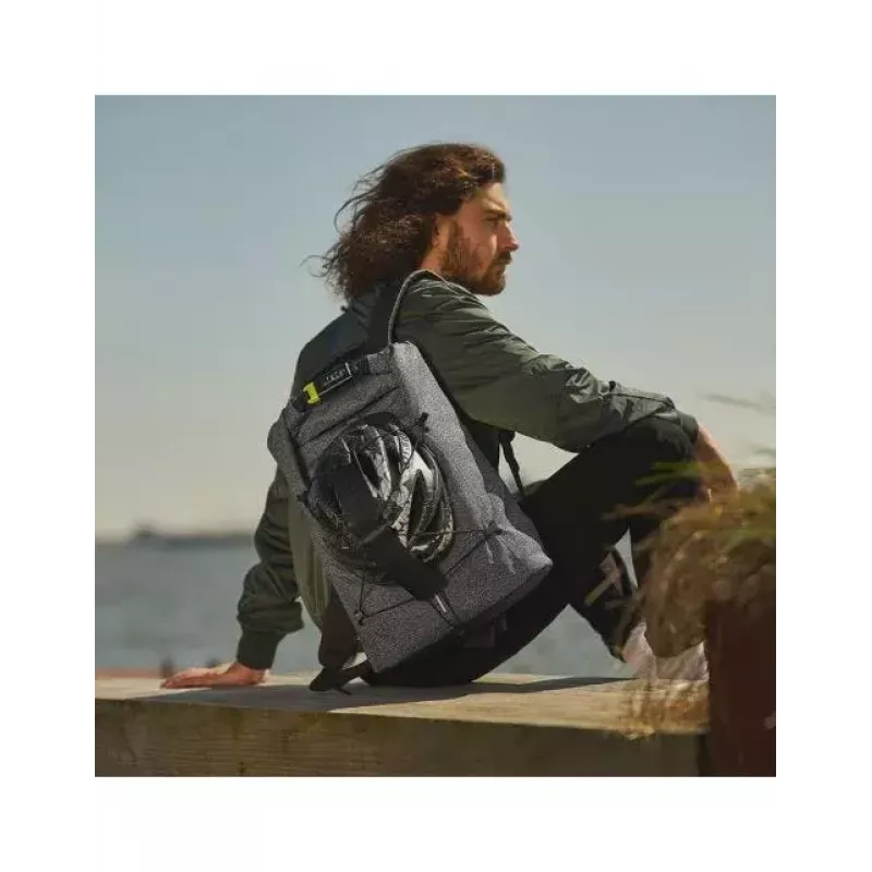 Kasdienė kuprinė XDDESIGN Urban Grey Fabric – 27 L, vandeniui atspari, 15,6 col. nešiojamojo kompiuterio skyrius, TSA spyna