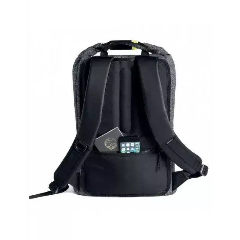 Kasdienė kuprinė XDDESIGN Urban Grey Fabric – 27 L, vandeniui atspari, 15,6 col. nešiojamojo kompiuterio skyrius, TSA spyna