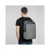 Kasdienė kuprinė XDDESIGN Urban Grey Fabric – 27 L, vandeniui atspari, 15,6 col. nešiojamojo kompiuterio skyrius, TSA spyna