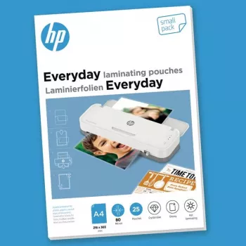 Laminavimo maišeliai HP 9153 skaidrūs A4, terminiai, 25 vnt., maks. storis 80 µm