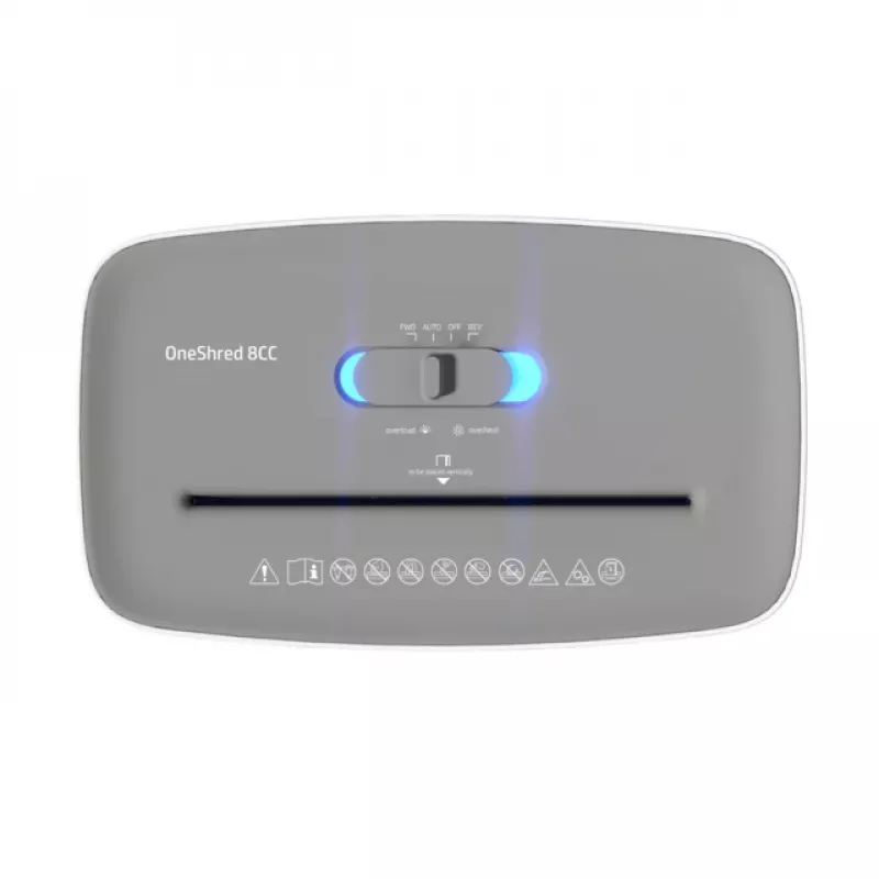 Popieriaus smulkintuvas HP OneShred 8CC, smulkinimas dalelėmis, 68 dB, 22 cm, baltas