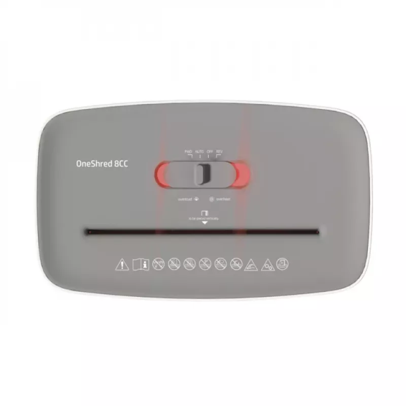Popieriaus smulkintuvas HP OneShred 8CC, smulkinimas dalelėmis, 68 dB, 22 cm, baltas