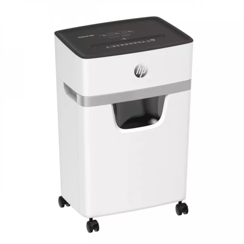 Popieriaus smulkintuvas HP OneShred 10MC, mikro pjūvis, 22 cm, 65 dB, baltas