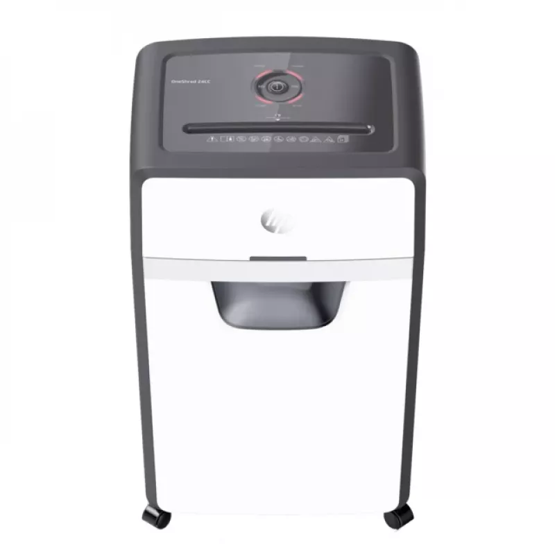 HP OneShred 24CC popieriaus smulkintuvas, dalelių pjovimas, 65 dB, 22 cm, baltas, juodas