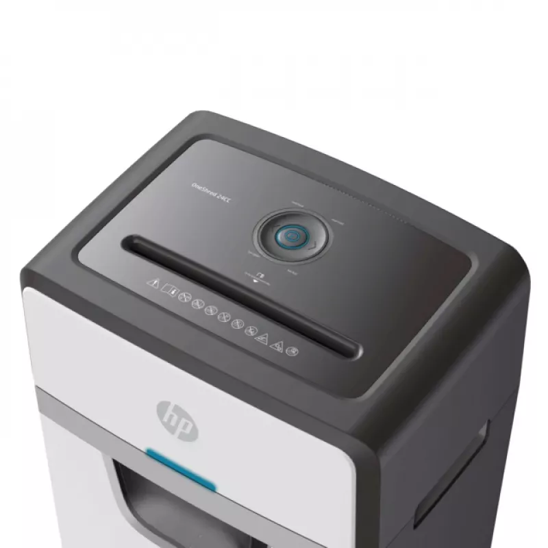 HP OneShred 24CC popieriaus smulkintuvas, dalelių pjovimas, 65 dB, 22 cm, baltas, juodas