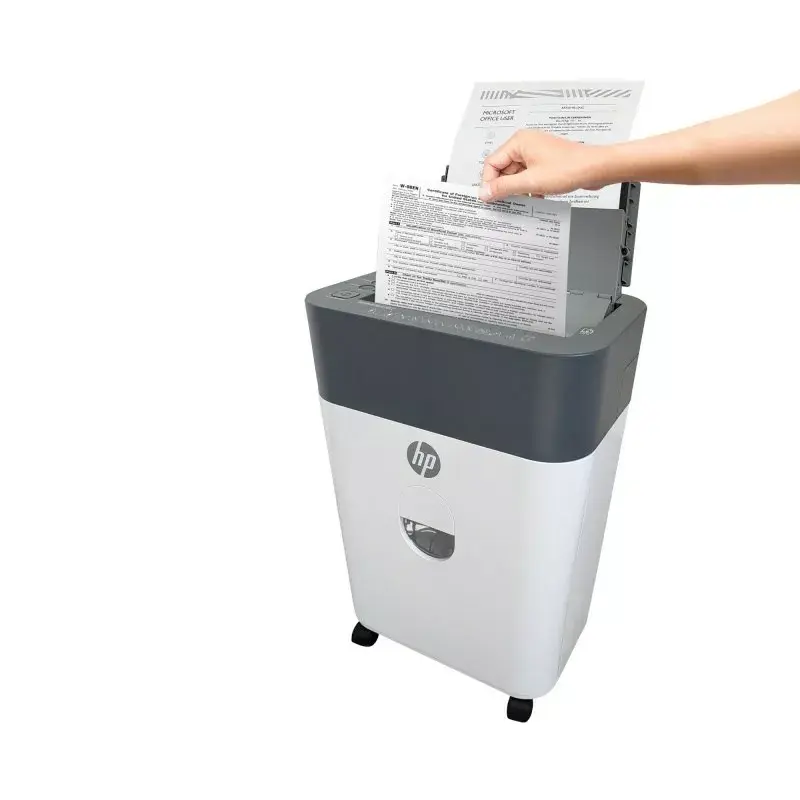 HP OneShred Auto 100CC popieriaus smulkintuvas, kryžminis pjovimas, 68 dB, 22 cm, baltas