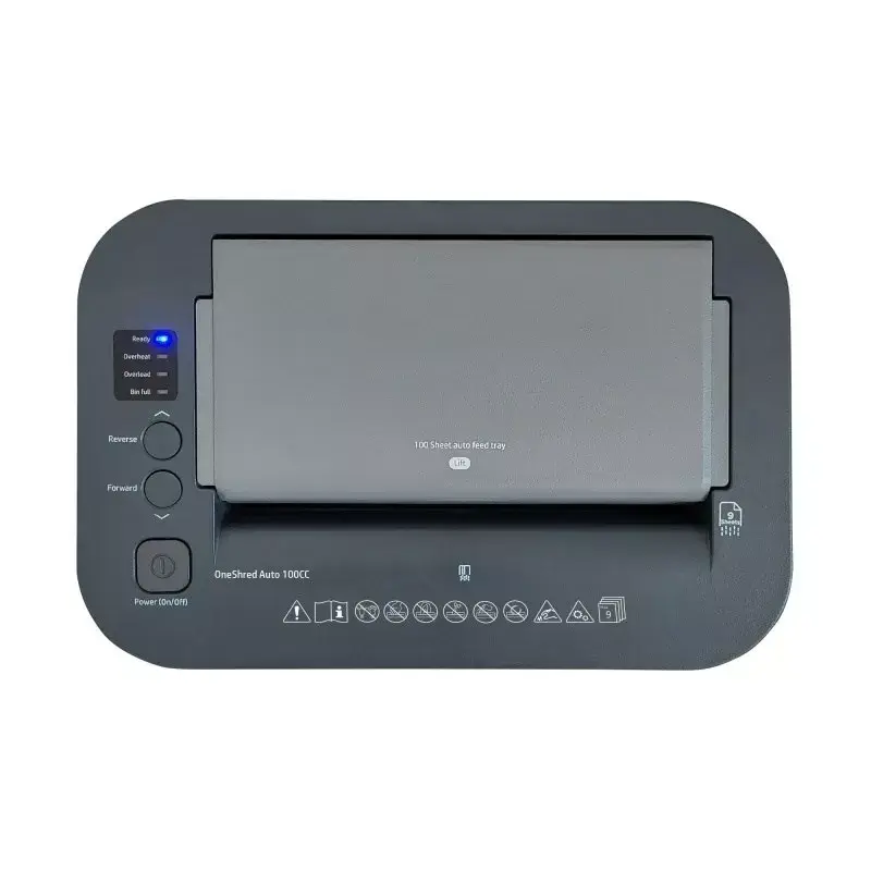 HP OneShred Auto 100CC popieriaus smulkintuvas, kryžminis pjovimas, 68 dB, 22 cm, baltas