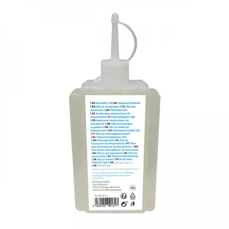 Tepalinė alyva popieriaus smulkintuvui HP 9131, 120 ml