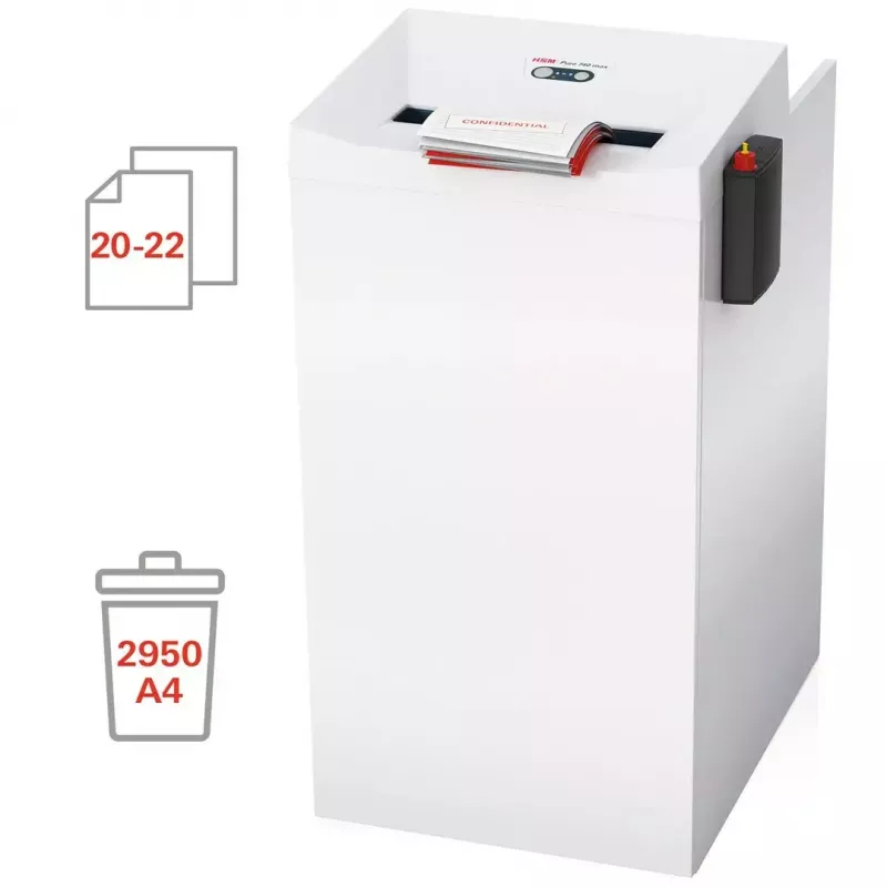 Popieriaus smulkintuvas HSM PURE 740, kryžminis pjovimas 4,5 x 30 mm, talpa 20–22 lapai