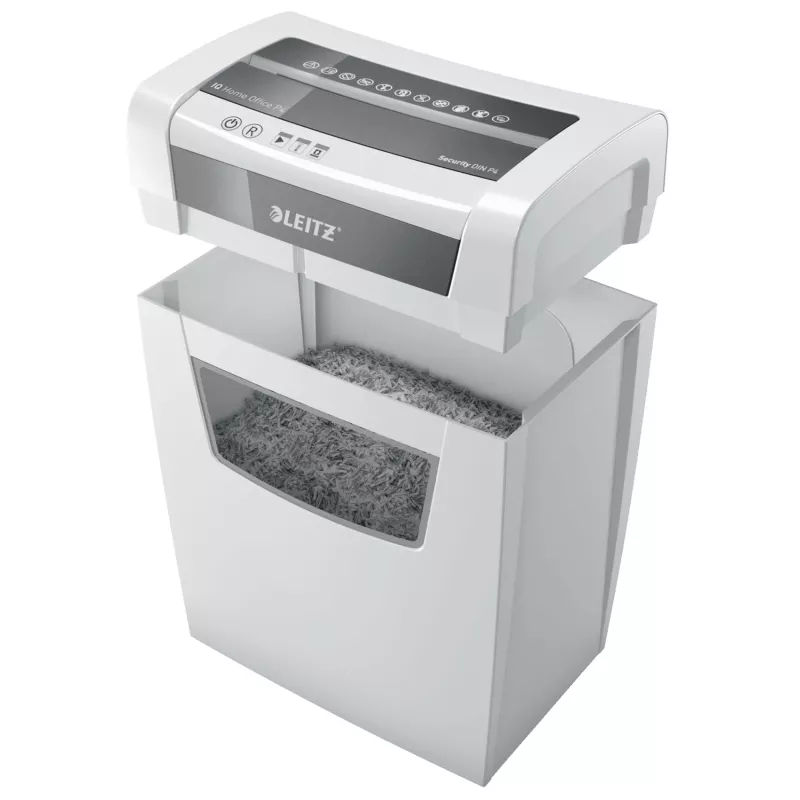 Smulkintuvas Leitz IQ Home Office P4, dalelių pjovimas, 22 cm, 4 x 28 mm, 23 L, 225 lapų, 58 dB