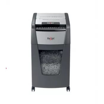 Rexel Optimum Auto+ 300X mikro smulkinimo popieriaus smulkintuvas, juoda/pilka