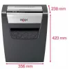 Popieriaus smulkintuvas REXEL Momentum X410 — smulkinimas dalelėmis P-4, 4 x 28 mm, 10 lapų talpa, 23 L krepšelis, apsauga nuo užstrigimo