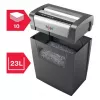 Popieriaus smulkintuvas REXEL Momentum X410 — smulkinimas dalelėmis P-4, 4 x 28 mm, 10 lapų talpa, 23 L krepšelis, apsauga nuo užstrigimo