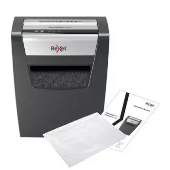 Popieriaus smulkintuvas REXEL Momentum X312 — dalelių pjovimas P-3, 12 lapų talpa, 23 L krepšelis, 5 x 42 mm