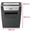 Popieriaus smulkintuvas REXEL Momentum X312 — dalelių pjovimas P-3, 12 lapų talpa, 23 L krepšelis, 5 x 42 mm