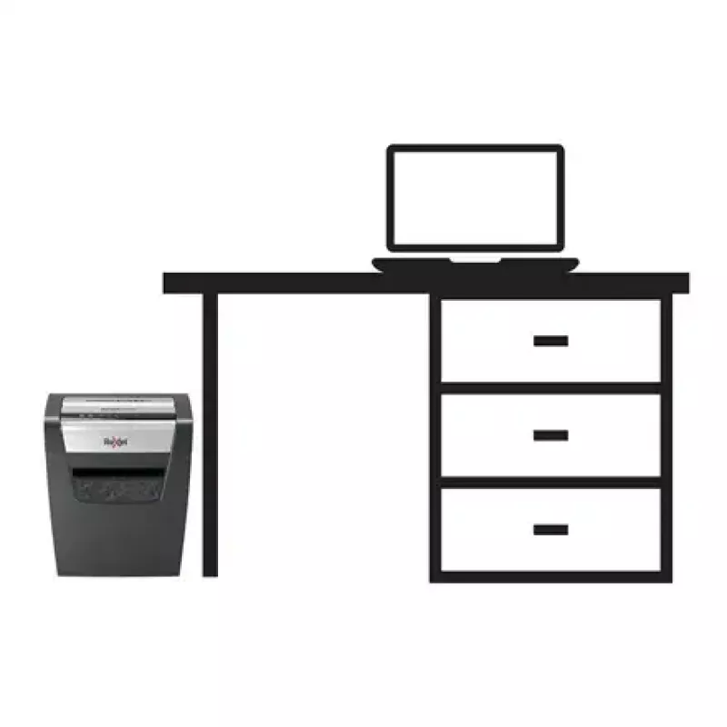 Popieriaus smulkintuvas REXEL Momentum X312 — dalelių pjovimas P-3, 12 lapų talpa, 23 L krepšelis, 5 x 42 mm