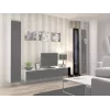 Sieninis vitrininis spintelė Cama Meble VIGO 180 1800×400×300 mm balta/juoda blizgi