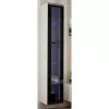 Sieninis vitrininis spintelė Cama Meble VIGO 180 1800×400×300 mm balta/juoda blizgi