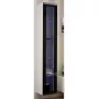 Sieninis vitrininis spintelė Cama Meble VIGO 180 1800×400×300 mm balta/juoda blizgi