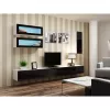 Sieninė vitrina cama meble VIGO 90 — stiklinė spintelė 90×350×320 mm balta/juoda blizgi