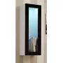 Sieninė vitrina cama meble VIGO 90 — stiklinė spintelė 90×350×320 mm balta/juoda blizgi