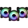 Aerocool MIRAGE12PRO rinkinys 3x ventiliatorius 12cm ARGB 6 kontaktų Hub tylus juodas