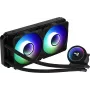 Aerocool MIRAGEL240 skystas CPU aušintuvas, 2x 12cm ARGB ventiliatoriai, TDP 400W, juodas